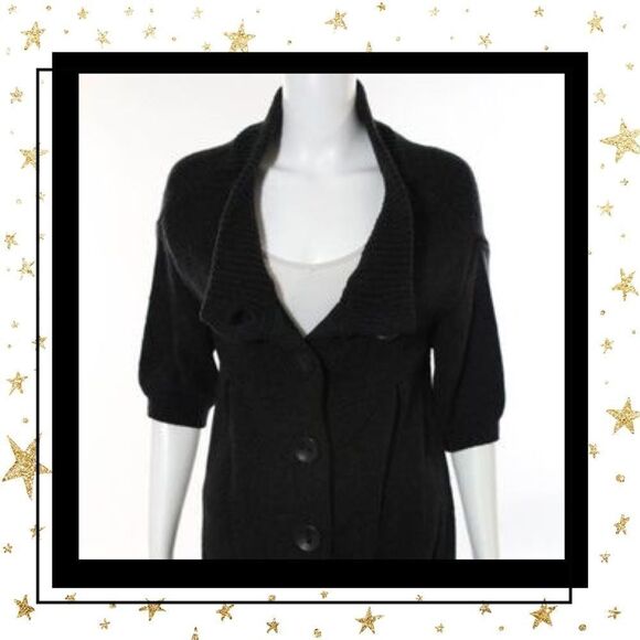 Vince Gray Chunky Knit SS Cardigan Sweater S - Picture 1 of 8